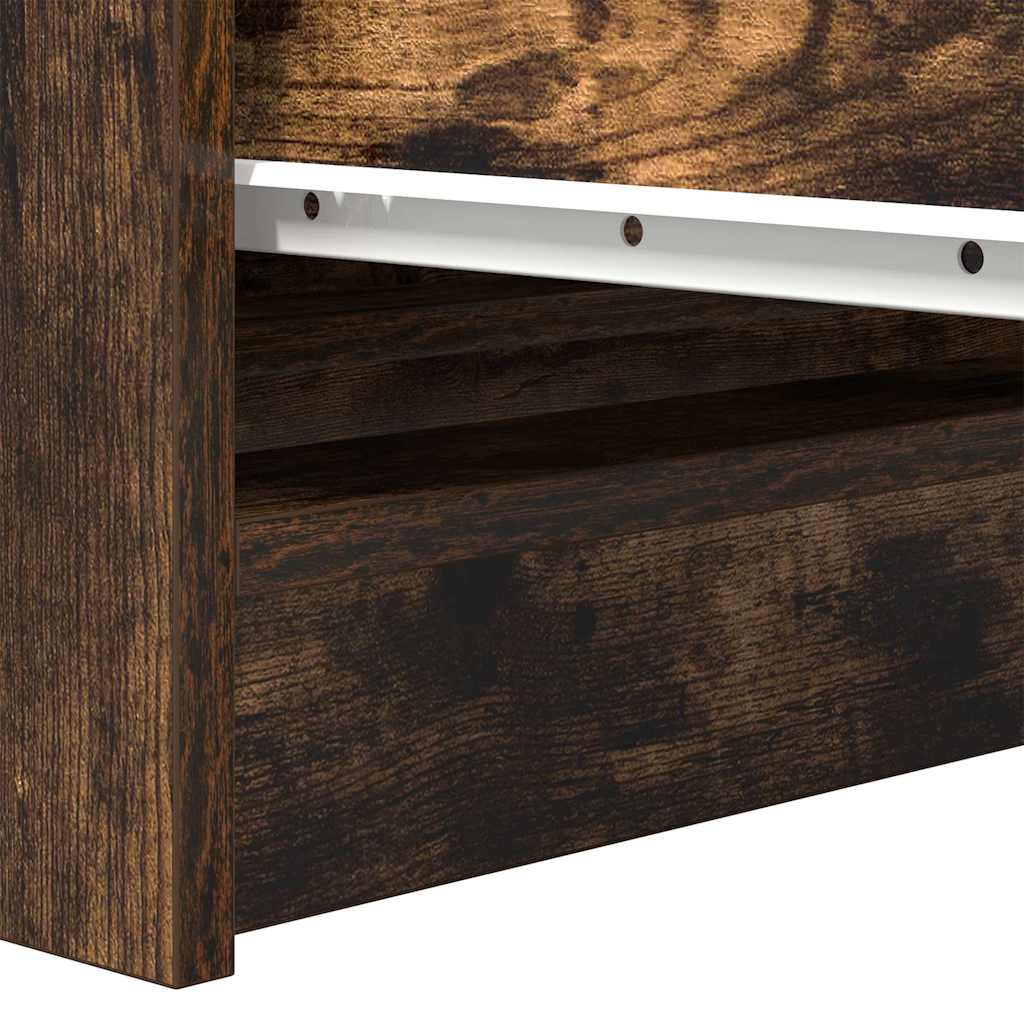 Buffet chêne fumé 37,5x35x76 cm bois d'ingénierie - XIOS