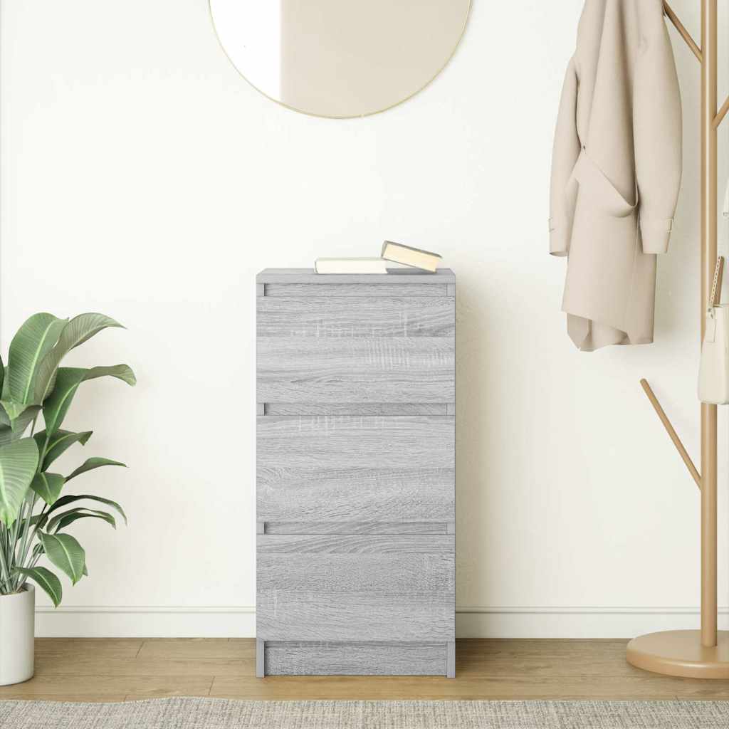 Buffet sonoma gris 37,5x35x76 cm bois d'ingénierie - XIOS
