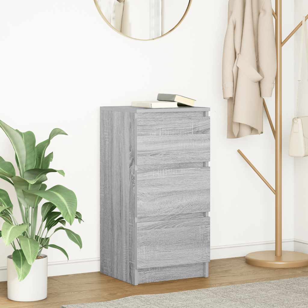 Buffet sonoma gris 37,5x35x76 cm bois d'ingénierie - XIOS
