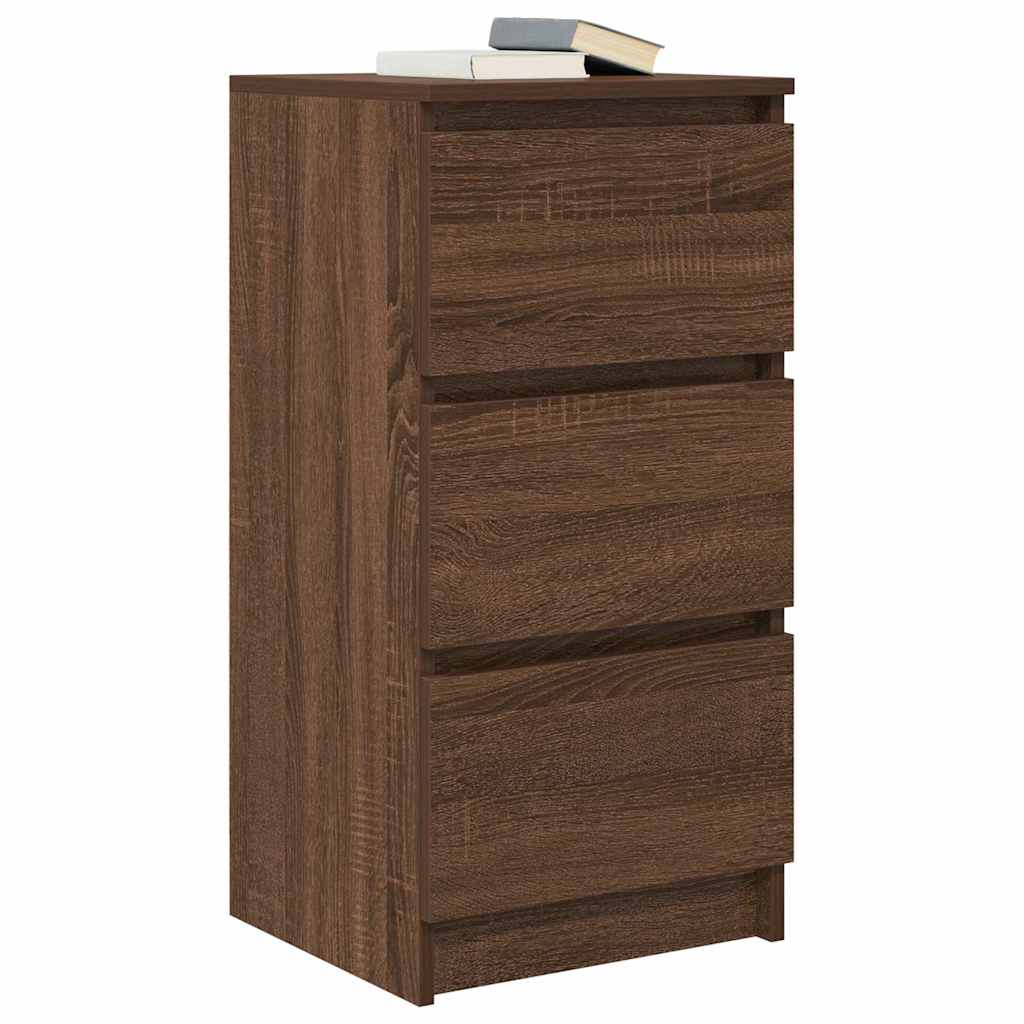 Buffet chêne marron 37,5x35x76 cm bois d'ingénierie - XIOS