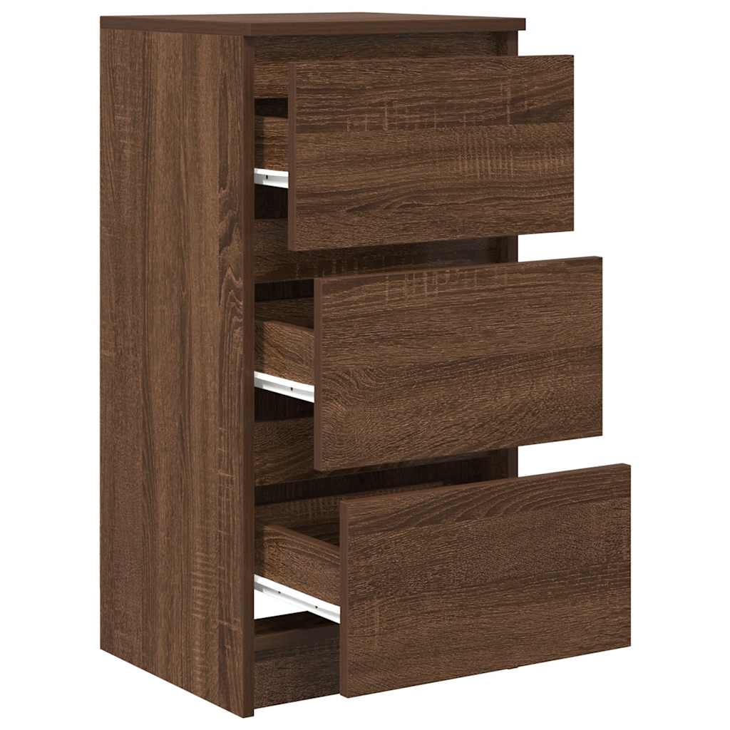 Buffet chêne marron 37,5x35x76 cm bois d'ingénierie - XIOS