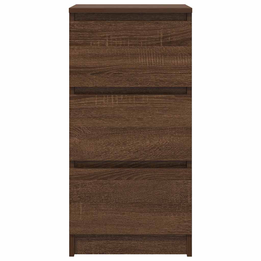 Buffet chêne marron 37,5x35x76 cm bois d'ingénierie - XIOS