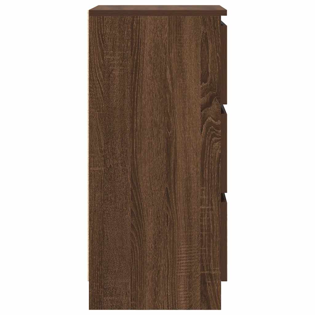 Buffet chêne marron 37,5x35x76 cm bois d'ingénierie - XIOS