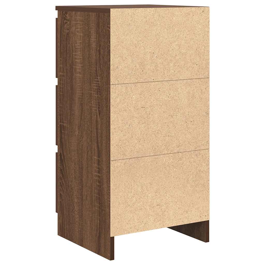 Buffet chêne marron 37,5x35x76 cm bois d'ingénierie - XIOS