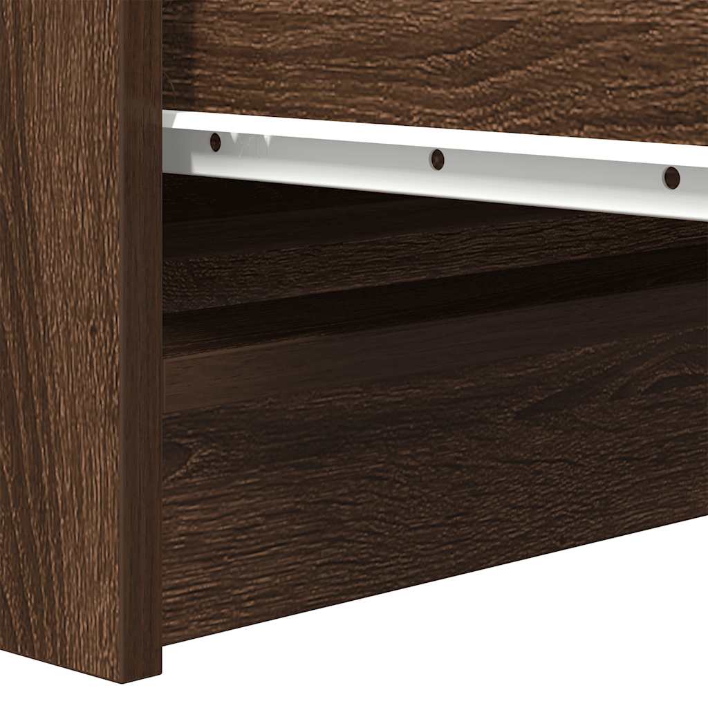 Buffet chêne marron 37,5x35x76 cm bois d'ingénierie - XIOS