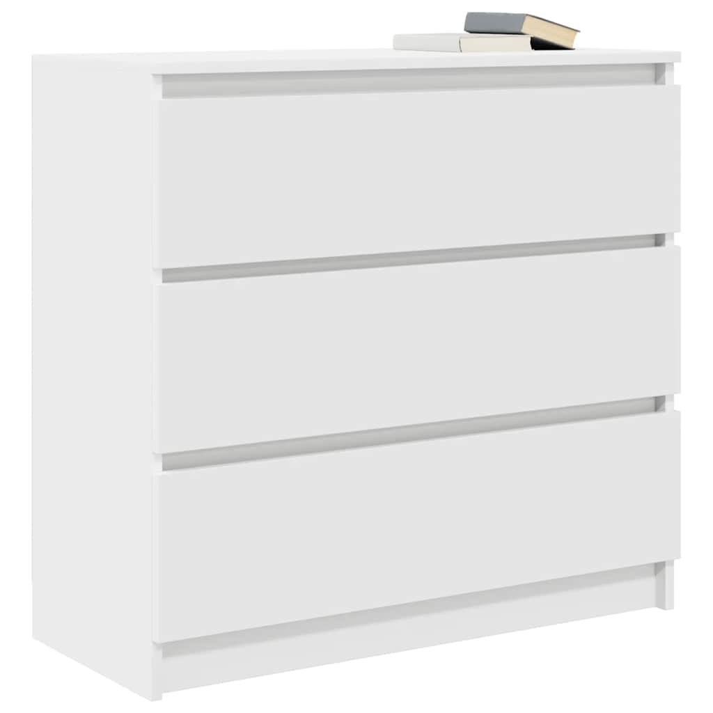 Buffet blanc 80x35x76 cm bois d’ingénierie - XIOS