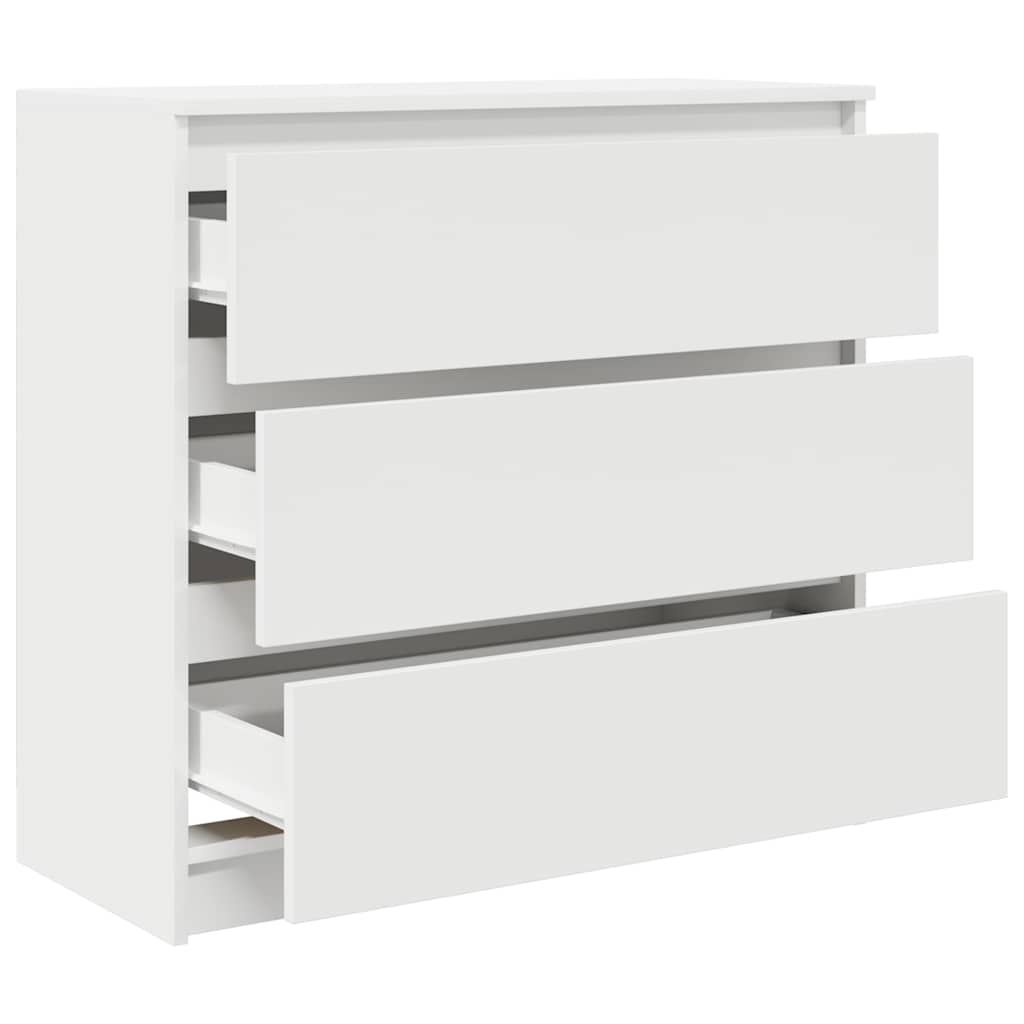 Buffet blanc 80x35x76 cm bois d’ingénierie - XIOS