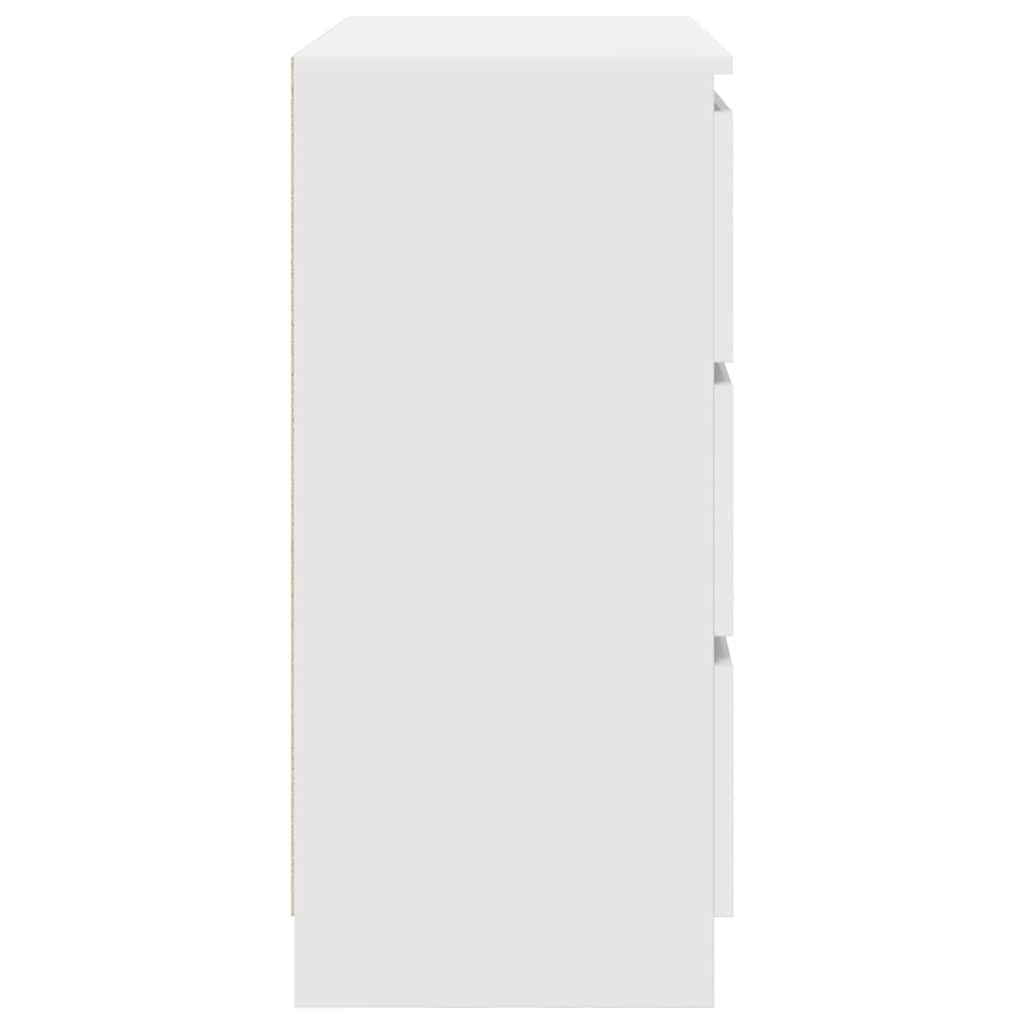 Buffet blanc 80x35x76 cm bois d’ingénierie - XIOS