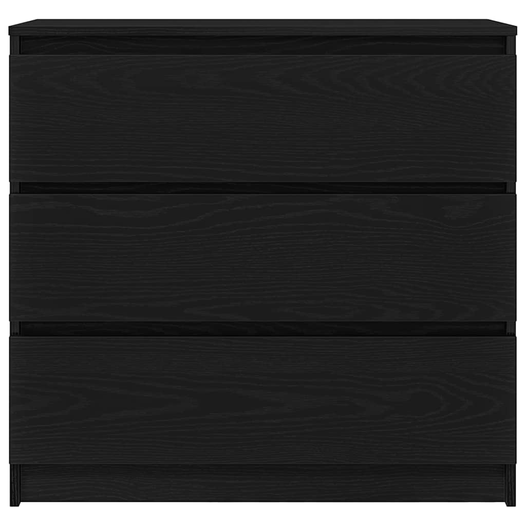 Buffet chêne noir 80x35x76 cm bois d'ingénierie - XIOS