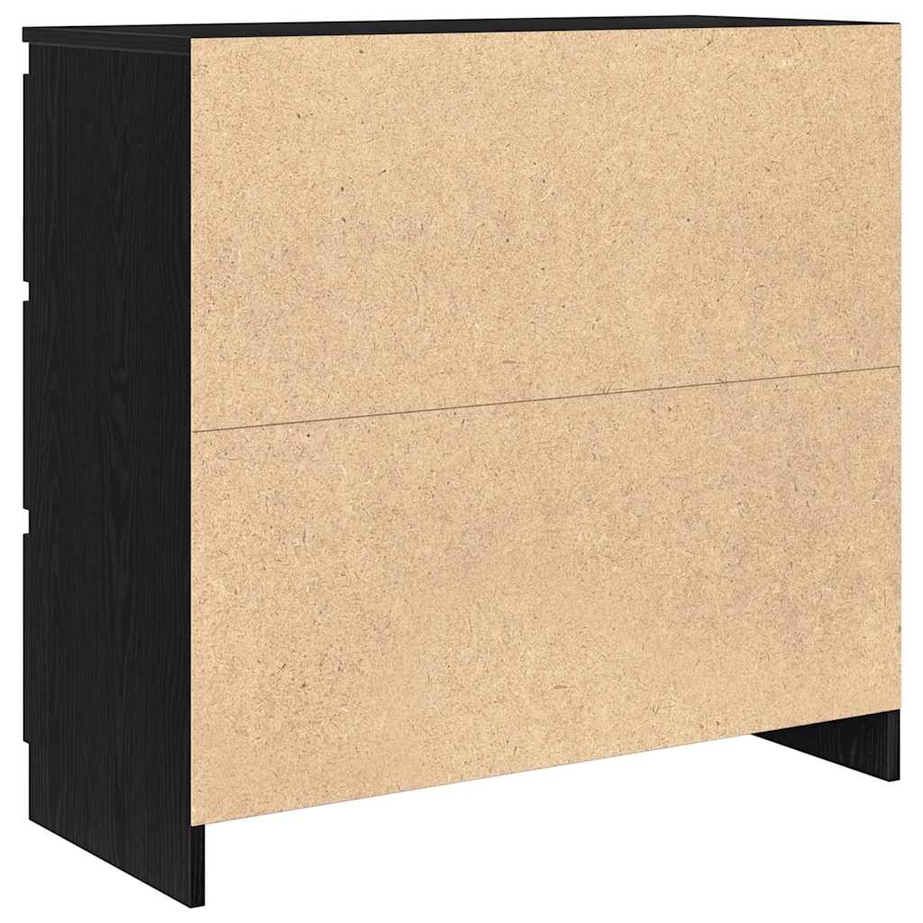 Buffet chêne noir 80x35x76 cm bois d'ingénierie - XIOS
