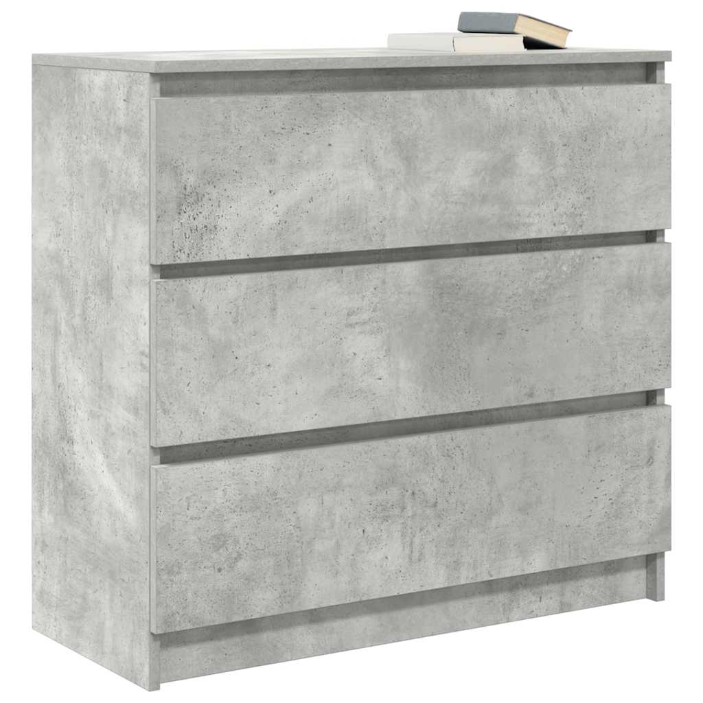 Buffet gris béton 80x35x76 cm bois d'ingénierie - XIOS