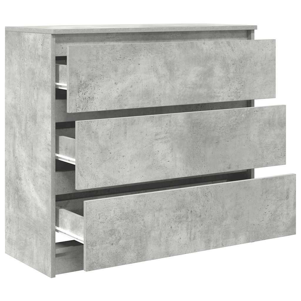 Buffet gris béton 80x35x76 cm bois d'ingénierie - XIOS