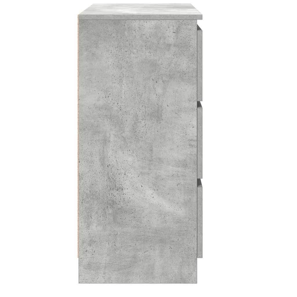 Buffet gris béton 80x35x76 cm bois d'ingénierie - XIOS