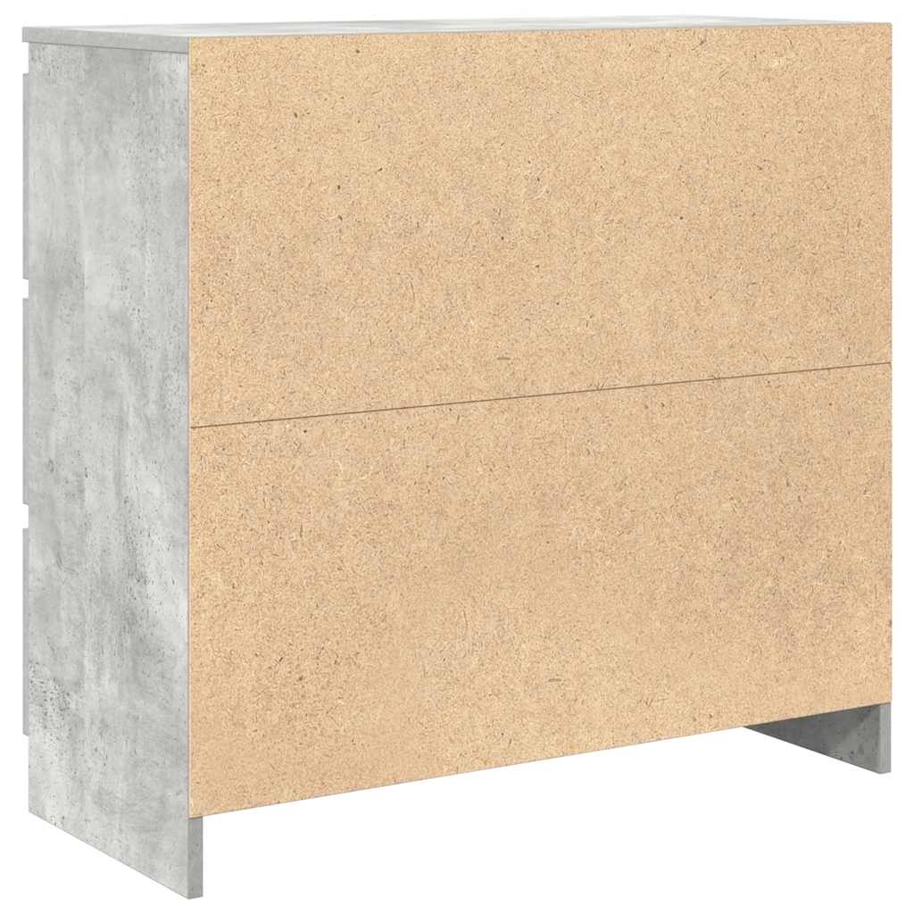 Buffet gris béton 80x35x76 cm bois d'ingénierie - XIOS