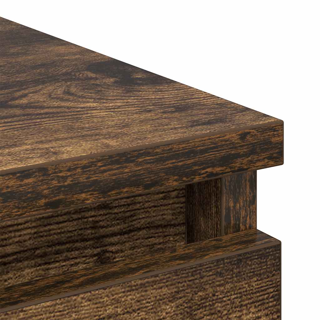 Buffet chêne fumé 80x35x76 cm bois d'ingénierie