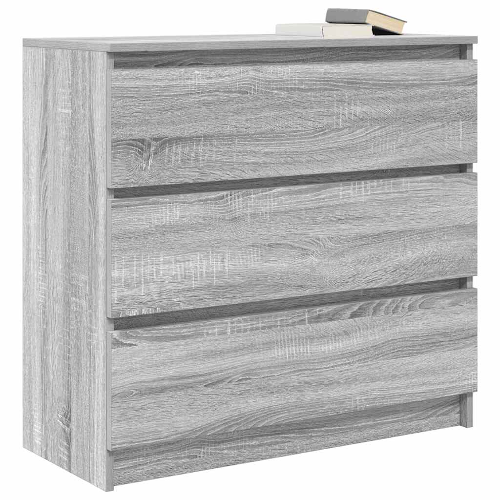 Buffet sonoma gris 80x35x76 cm bois d'ingénierie - XIOS