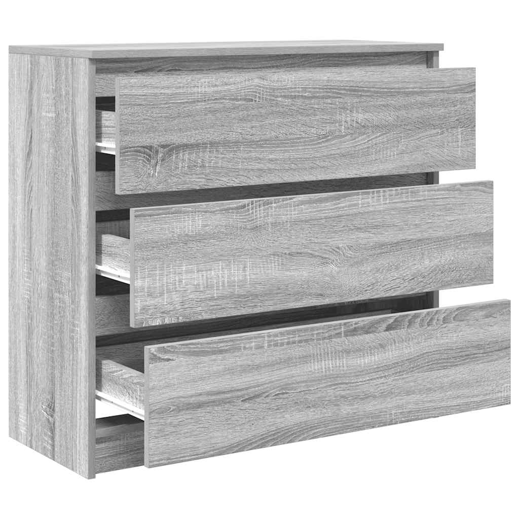 Buffet sonoma gris 80x35x76 cm bois d'ingénierie - XIOS