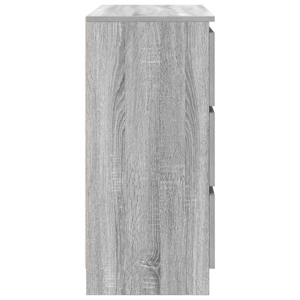 Buffet sonoma gris 80x35x76 cm bois d'ingénierie - XIOS