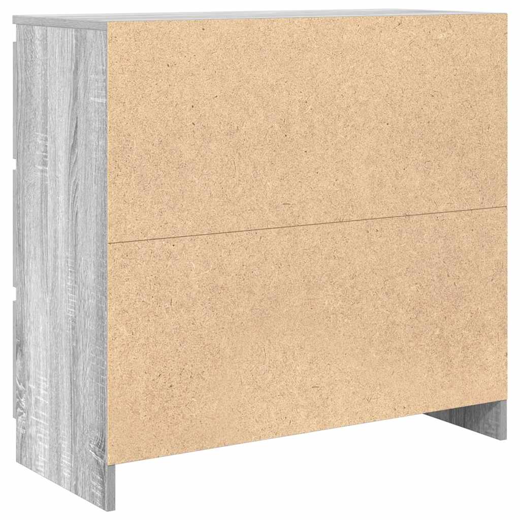 Buffet sonoma gris 80x35x76 cm bois d'ingénierie - XIOS