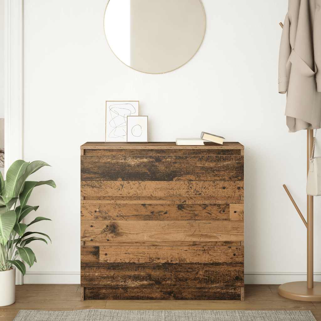 Buffet vieux bois 80x35x76 cm bois d'ingénierie - XIOS