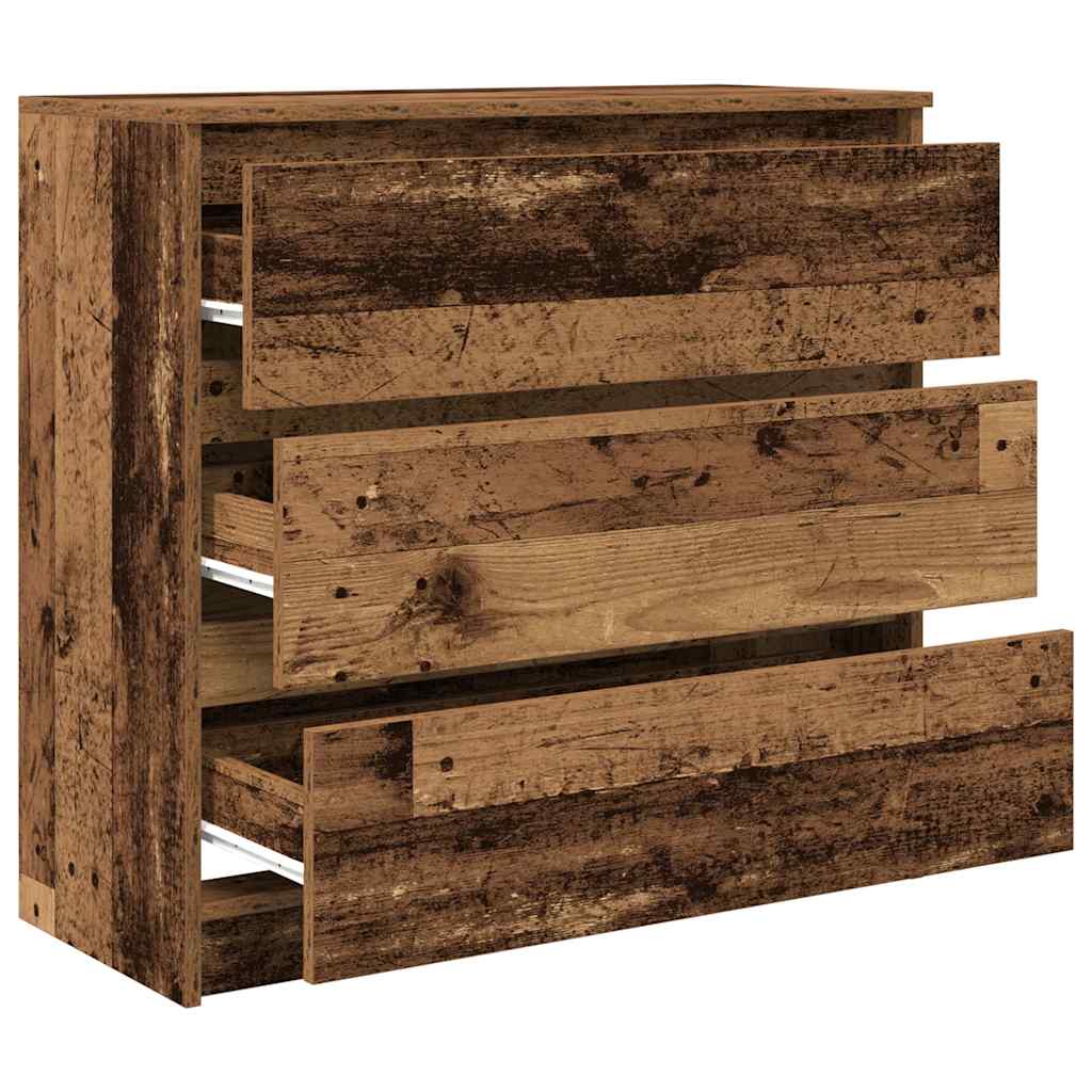 Buffet vieux bois 80x35x76 cm bois d'ingénierie - XIOS