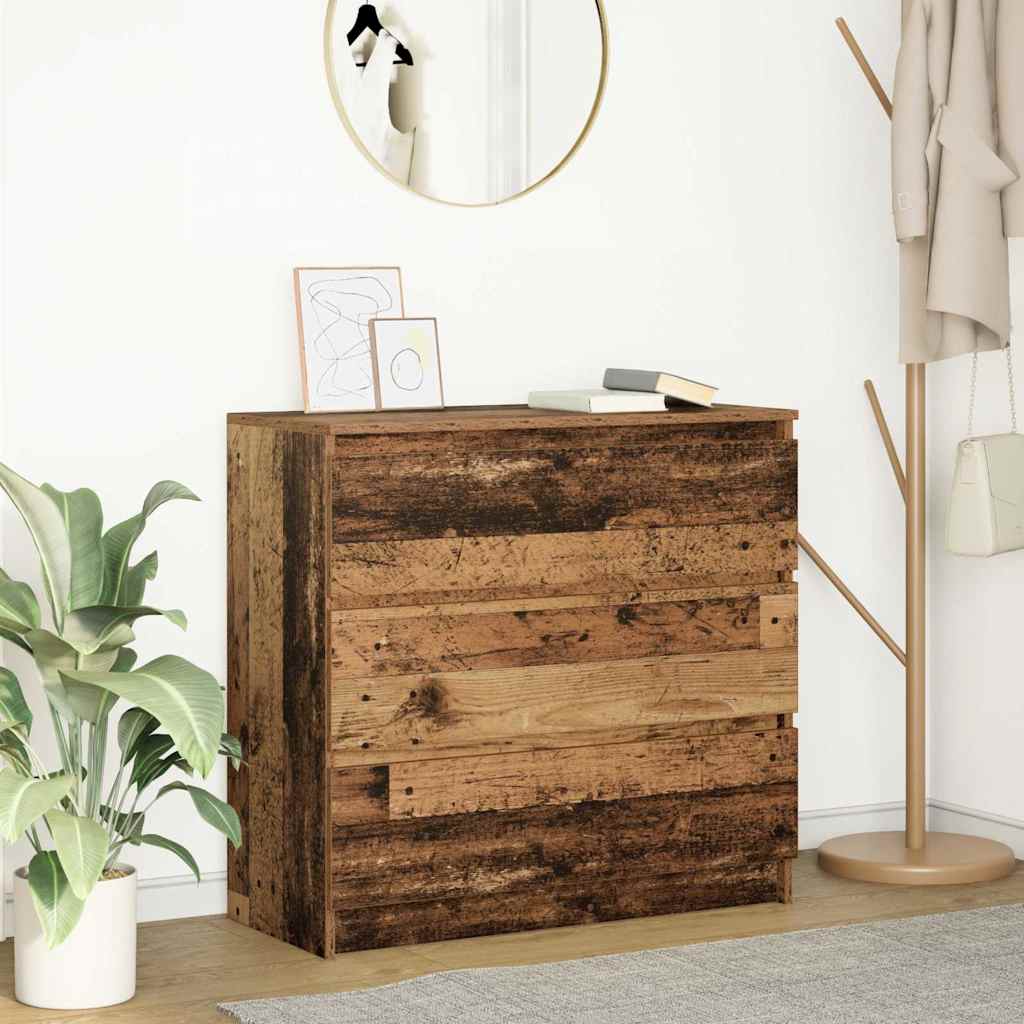 Buffet vieux bois 80x35x76 cm bois d'ingénierie - XIOS