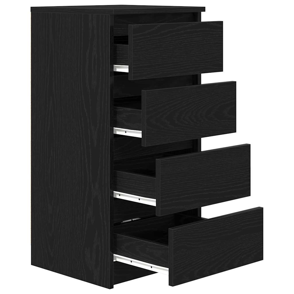 Buffet chêne noir 37,5x35x76 cm bois d'ingénierie - XIOS