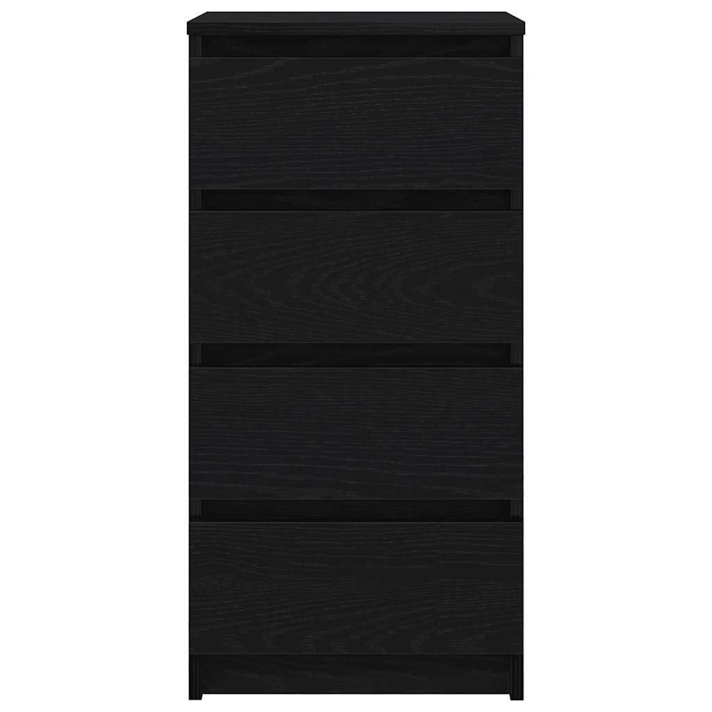 Buffet chêne noir 37,5x35x76 cm bois d'ingénierie - XIOS