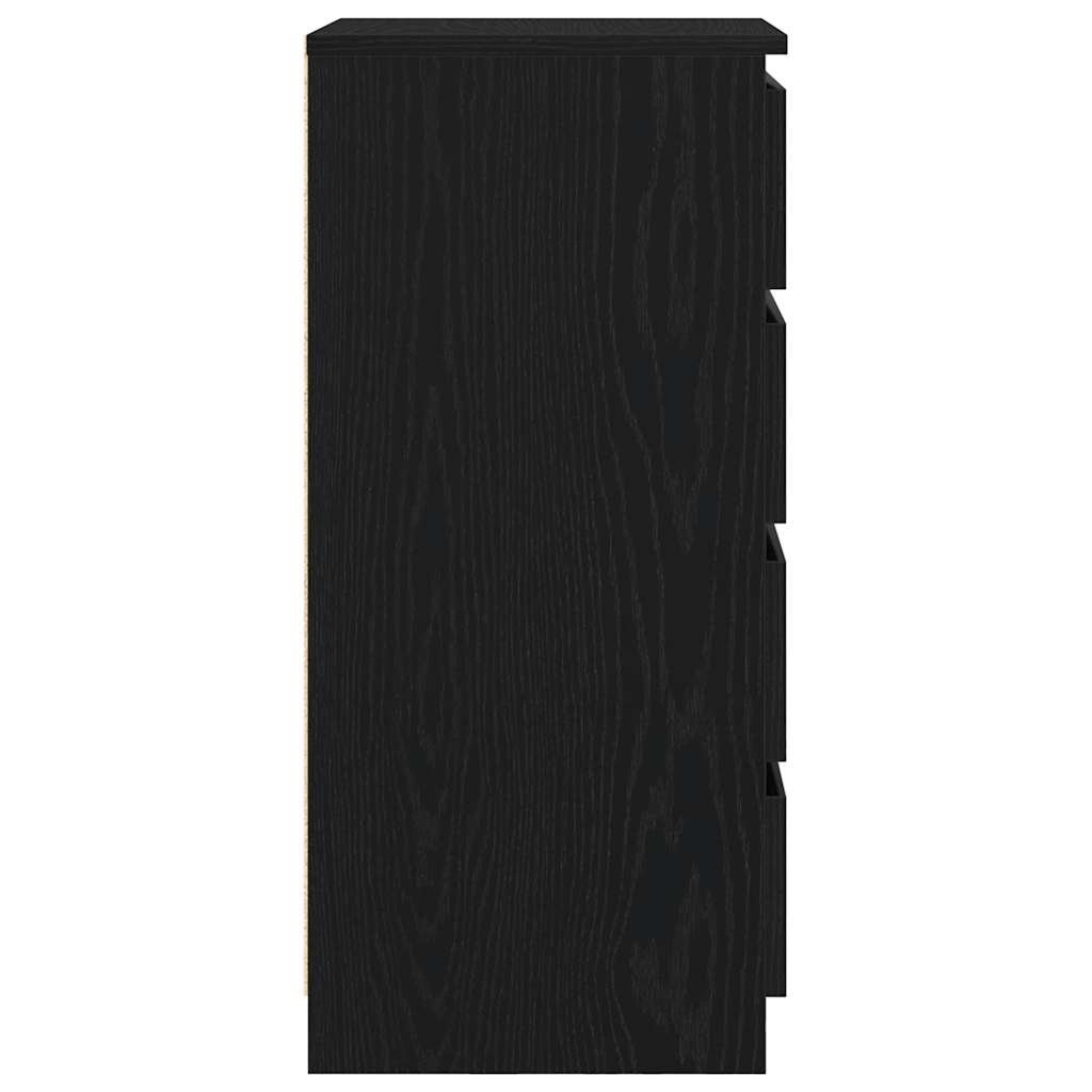 Buffet chêne noir 37,5x35x76 cm bois d'ingénierie - XIOS