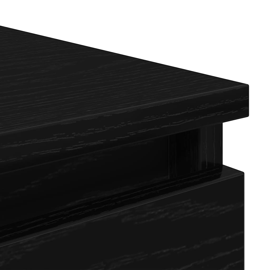 Buffet chêne noir 37,5x35x76 cm bois d'ingénierie - XIOS