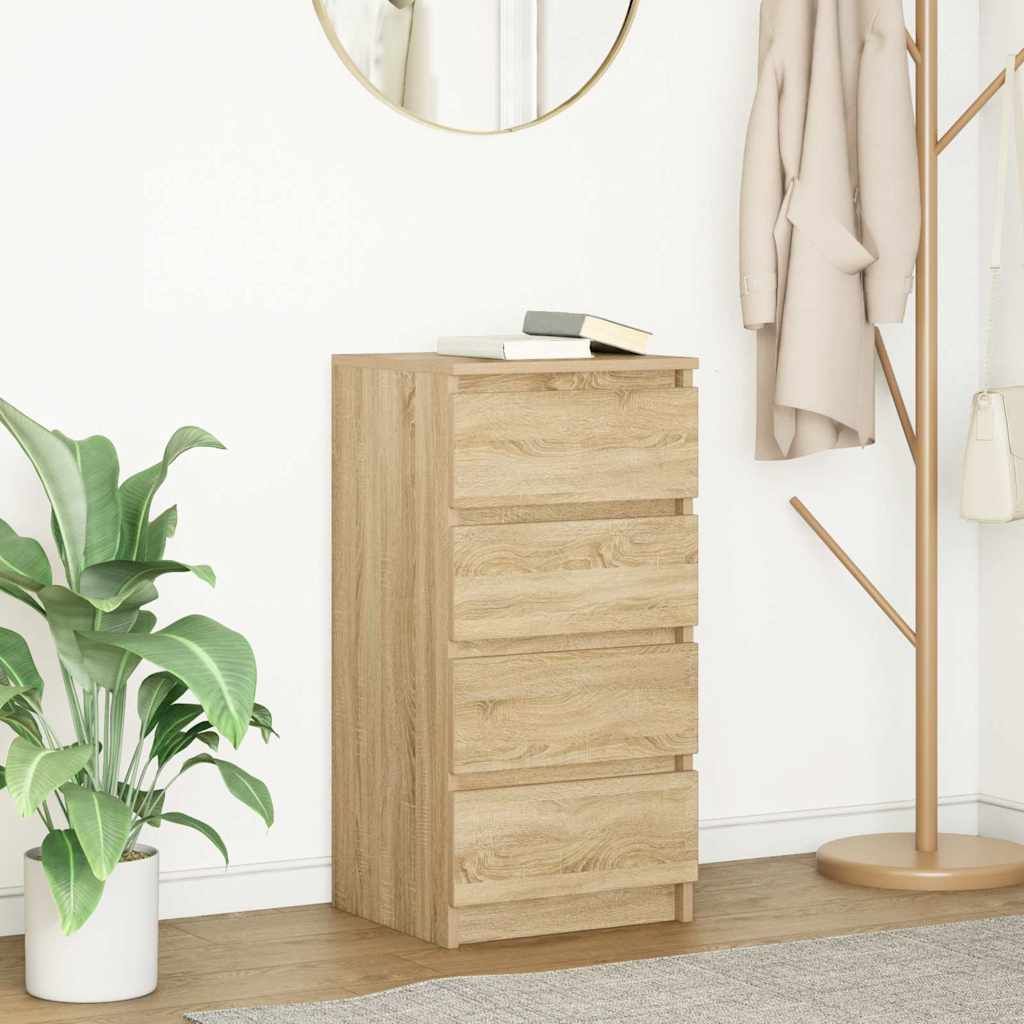 Buffet chêne sonoma 37,5x35x76 cm bois d'ingénierie - XIOS