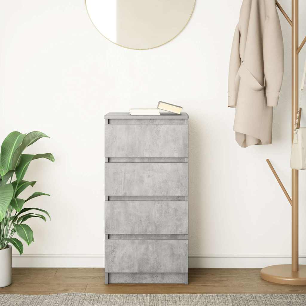 Buffet gris béton 37,5x35x76 cm bois d'ingénierie - XIOS