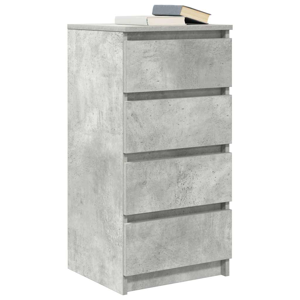 Buffet gris béton 37,5x35x76 cm bois d'ingénierie - XIOS