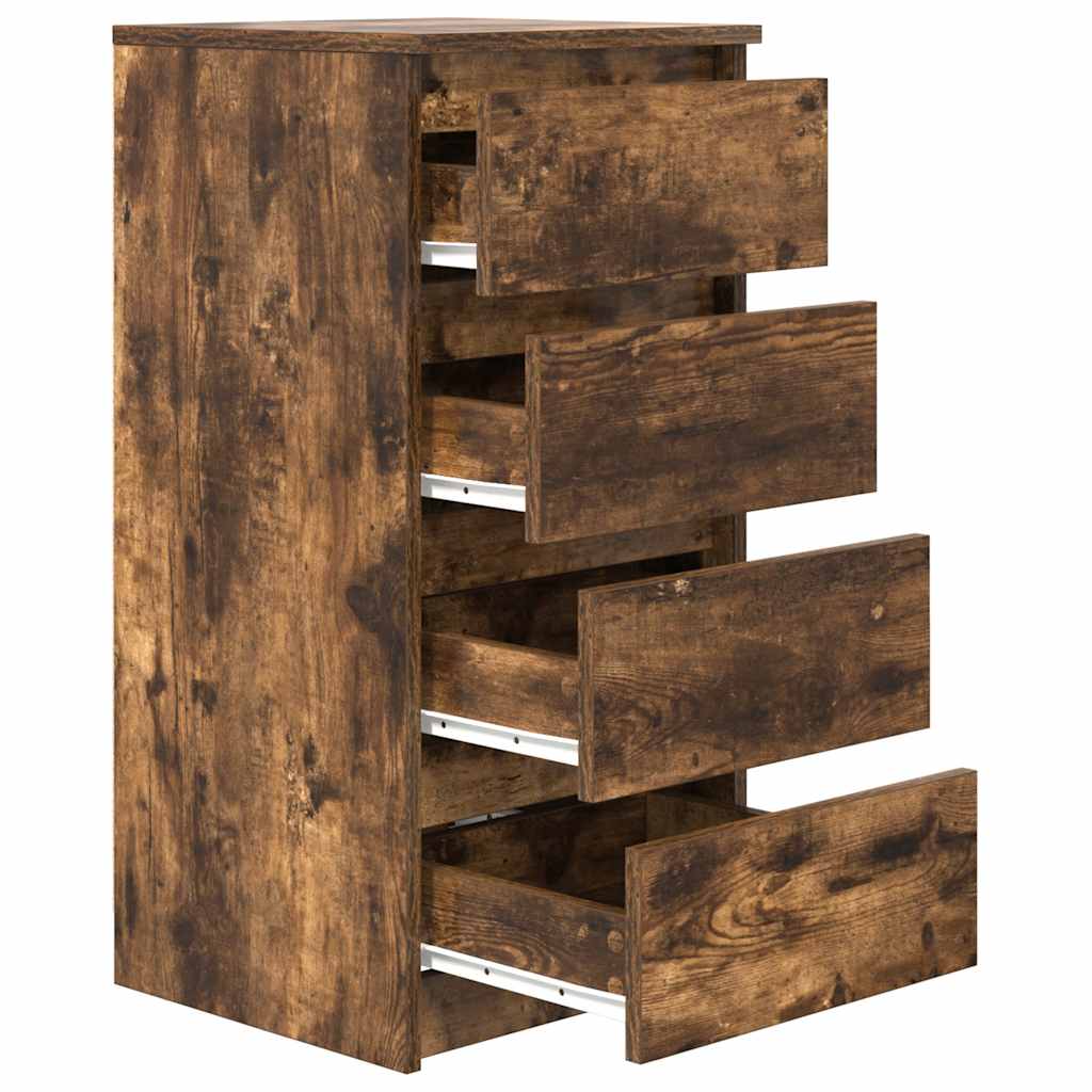 Buffet chêne fumé 37,5x35x76 cm bois d'ingénierie - XIOS