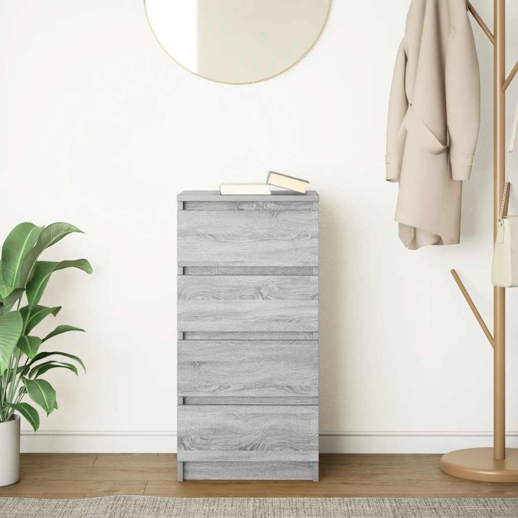 Buffet sonoma gris 37,5x35x76 cm bois d'ingénierie - XIOS