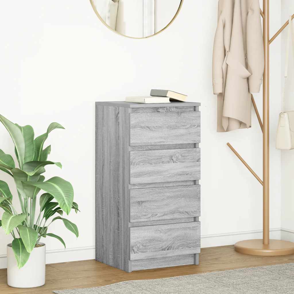Buffet sonoma gris 37,5x35x76 cm bois d'ingénierie - XIOS