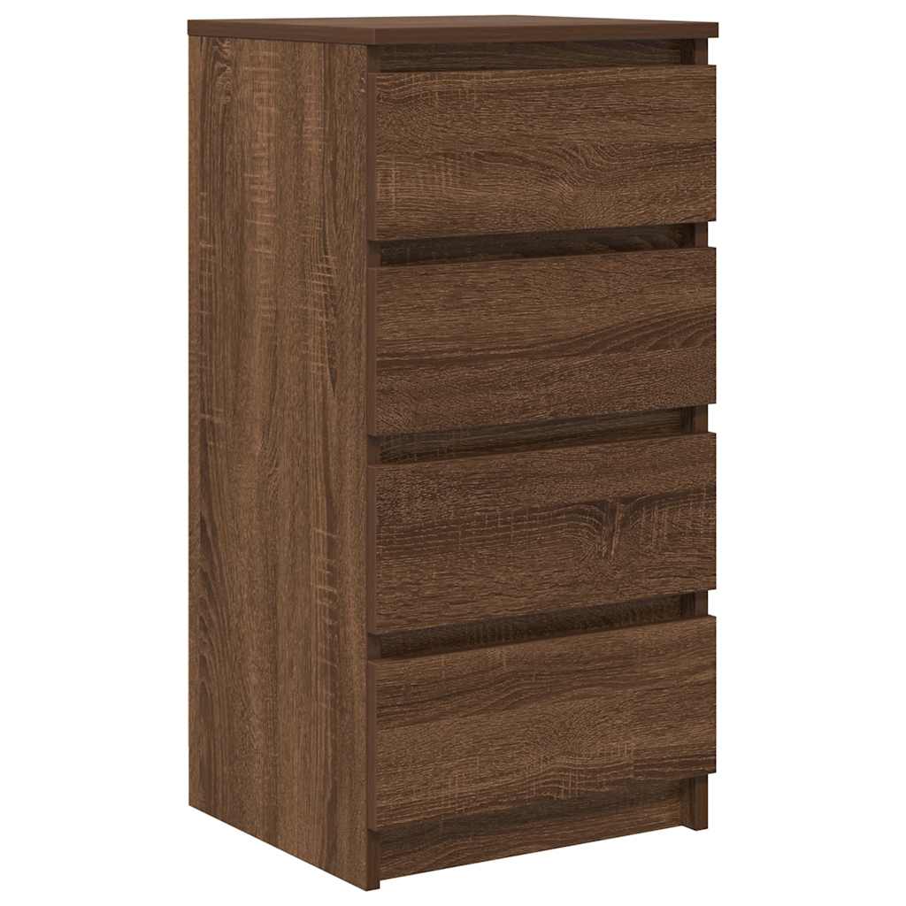 Buffet chêne marron 37,5x35x76 cm bois d'ingénierie - XIOS