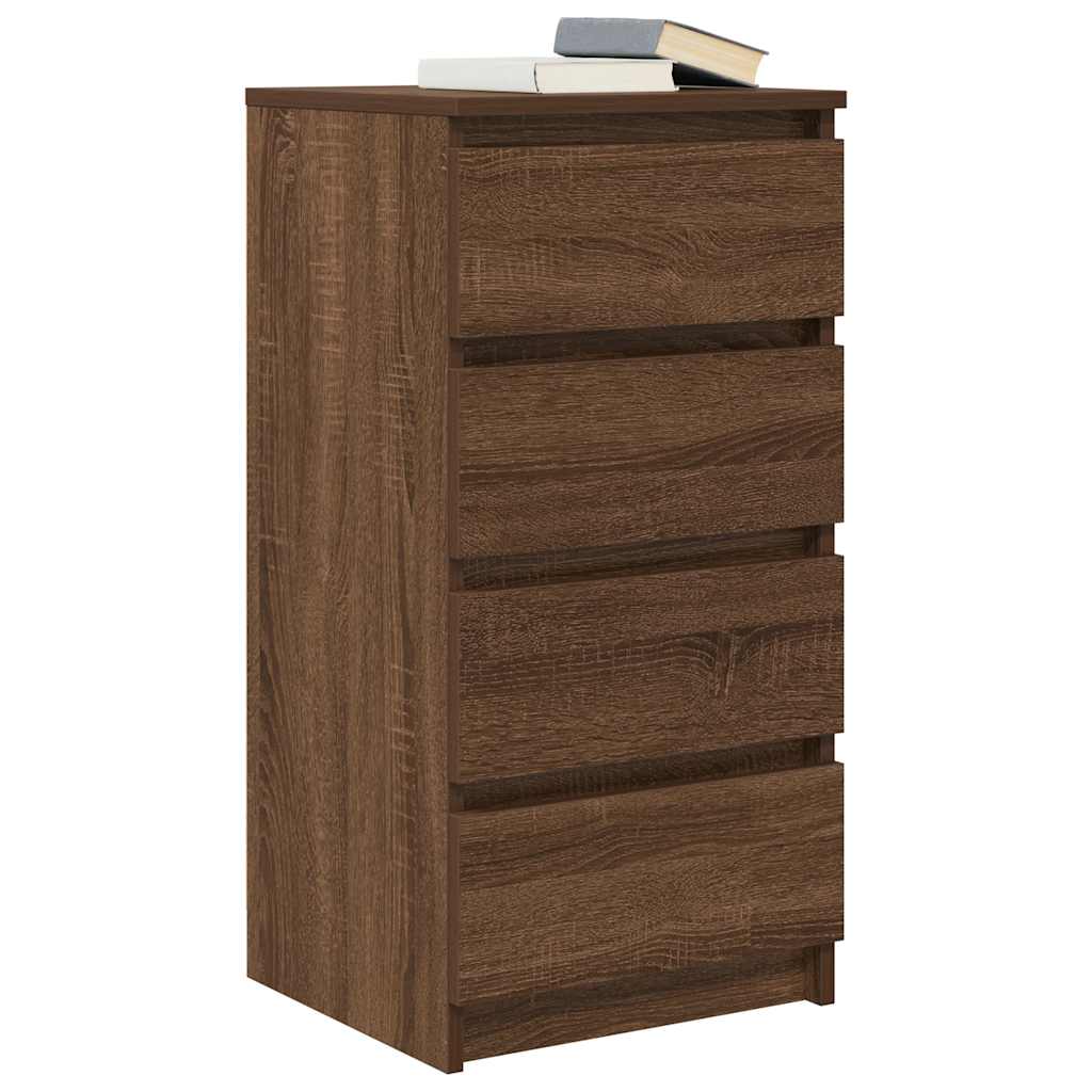 Buffet chêne marron 37,5x35x76 cm bois d'ingénierie - XIOS