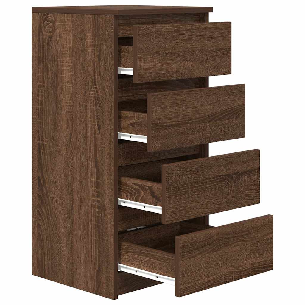 Buffet chêne marron 37,5x35x76 cm bois d'ingénierie - XIOS