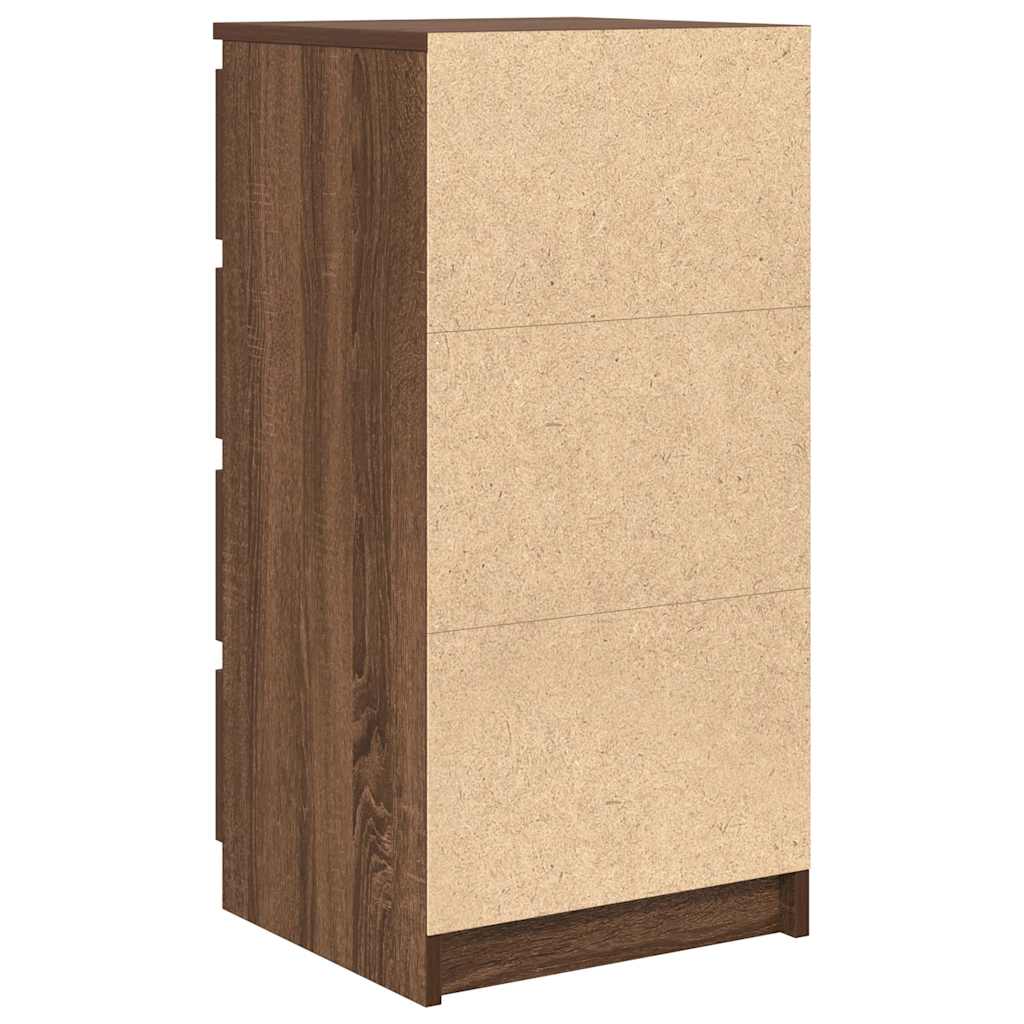 Buffet chêne marron 37,5x35x76 cm bois d'ingénierie - XIOS