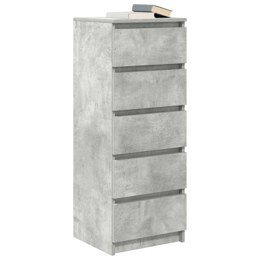 Buffet avec tiroirs gris béton 37,5x35x99 cm bois d'ingénierie - XIOS