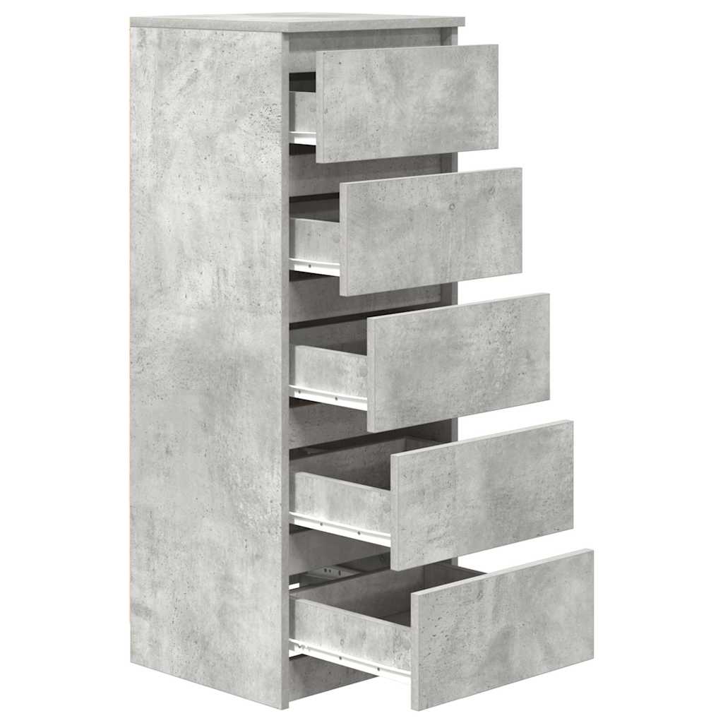 Buffet avec tiroirs gris béton 37,5x35x99 cm bois d'ingénierie - XIOS