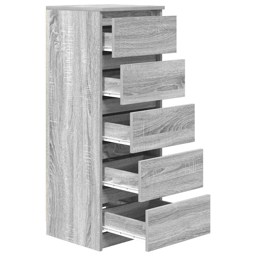 Buffet avec tiroirs sonoma gris 37,5x35x99 cm bois d'ingénierie - XIOS