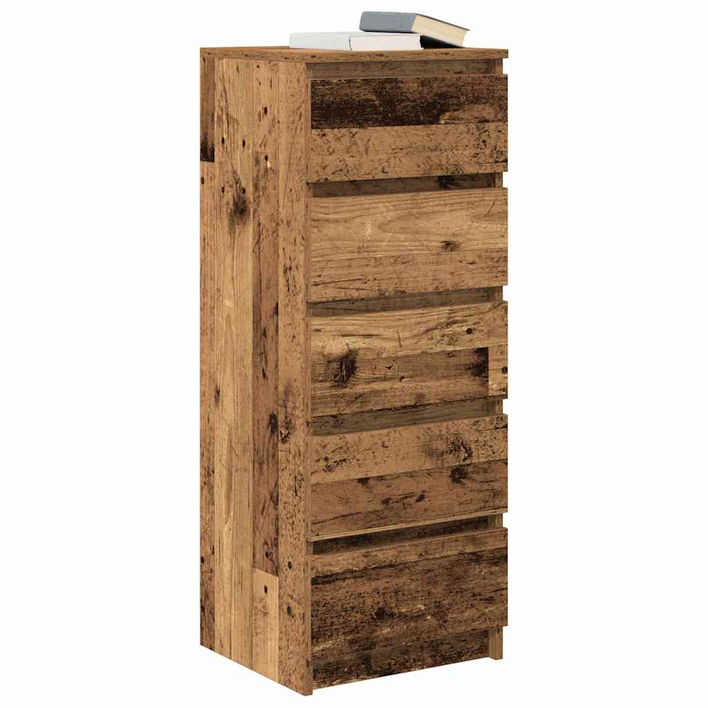Buffet avec tiroirs vieux bois 37,5x35x99 cm bois d'ingénierie - XIOS