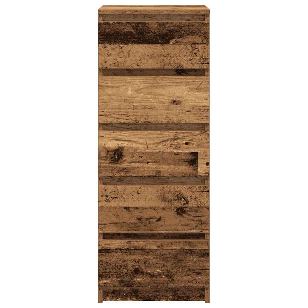 Buffet avec tiroirs vieux bois 37,5x35x99 cm bois d'ingénierie - XIOS