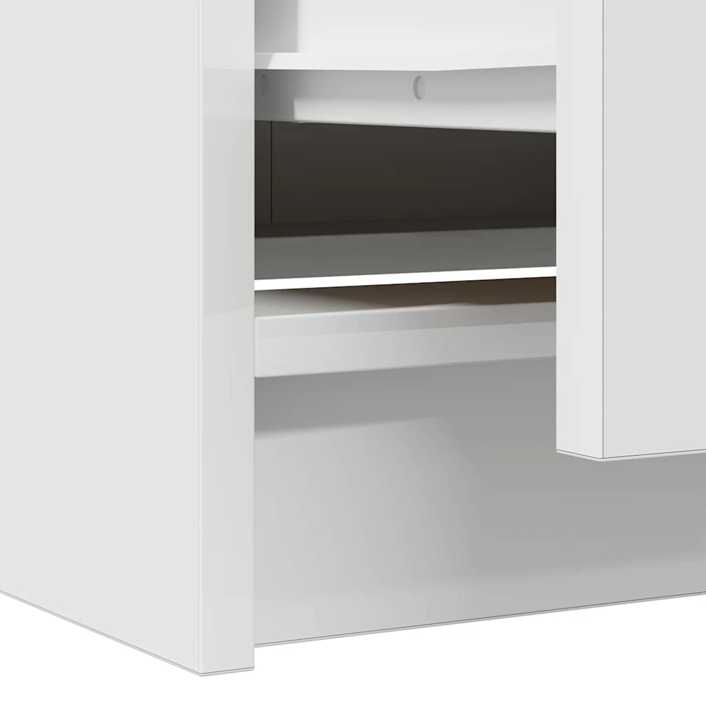 Meuble TV blanc 40x35x54 cm bois d'ingénierie - XIOS