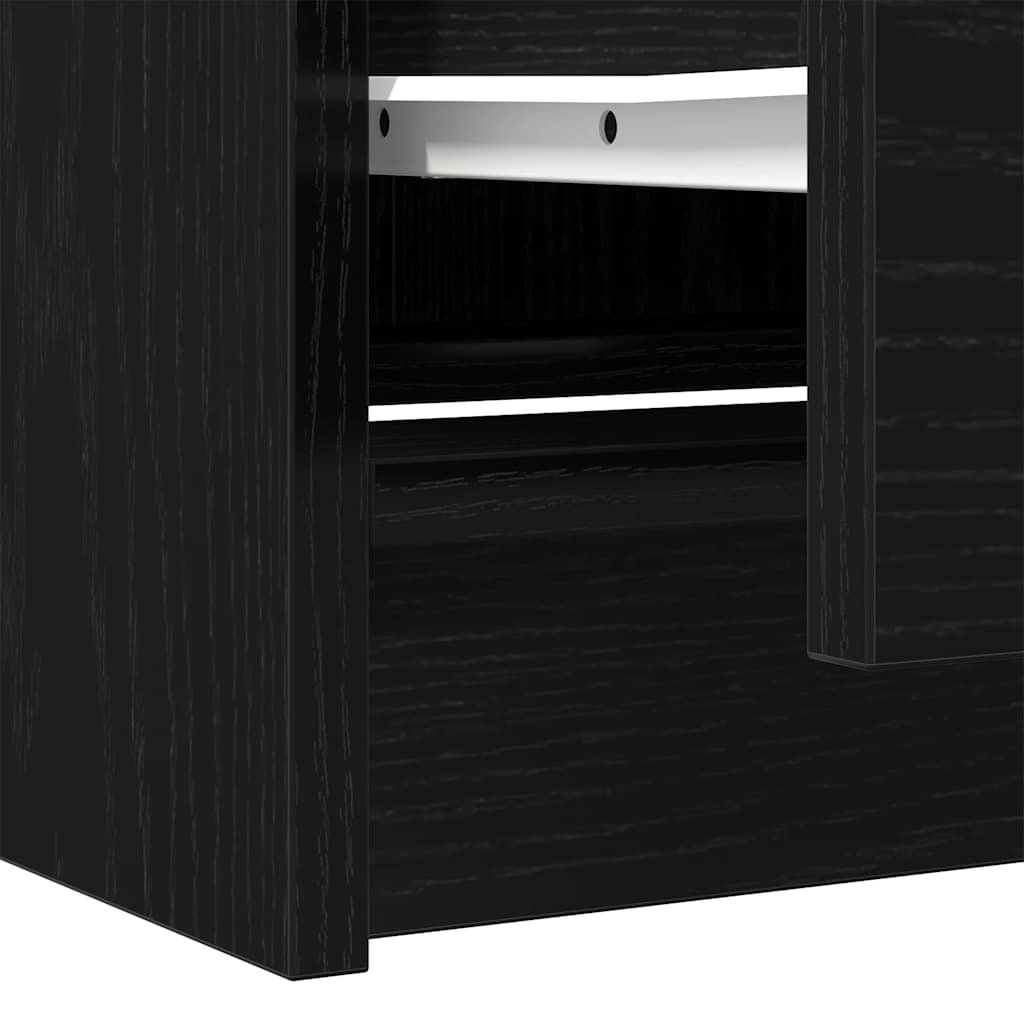 Meuble TV noir 40x35x54 cm bois d'ingénierie - XIOS