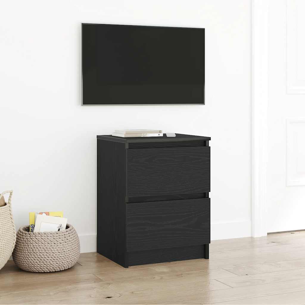 Meuble TV noir 40x35x54 cm bois d'ingénierie - XIOS