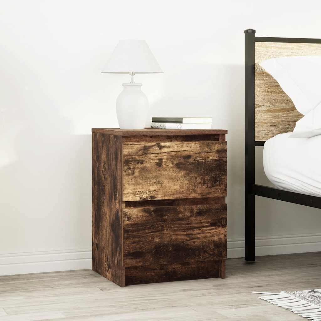 Meuble TV chêne fumé 40x35x54 cm bois d'ingénierie - XIOS