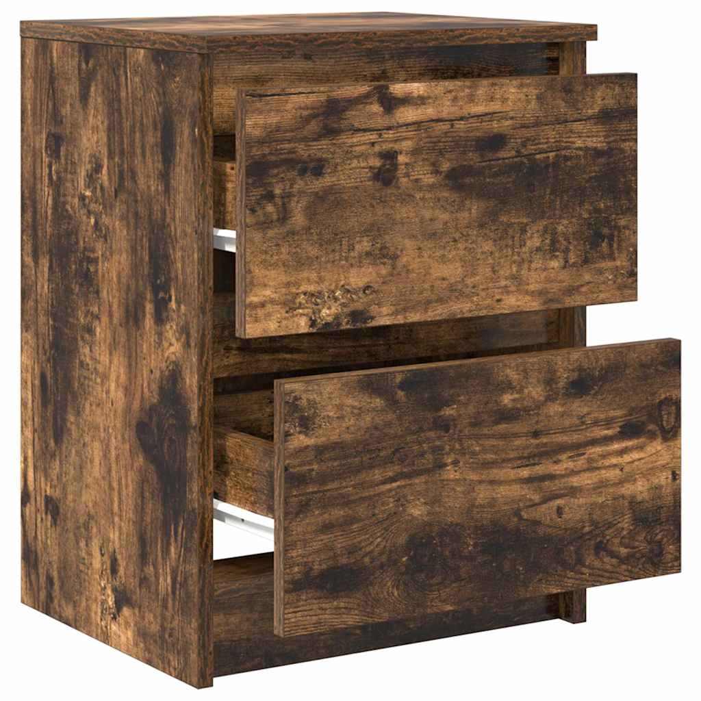 Meuble TV chêne fumé 40x35x54 cm bois d'ingénierie - XIOS